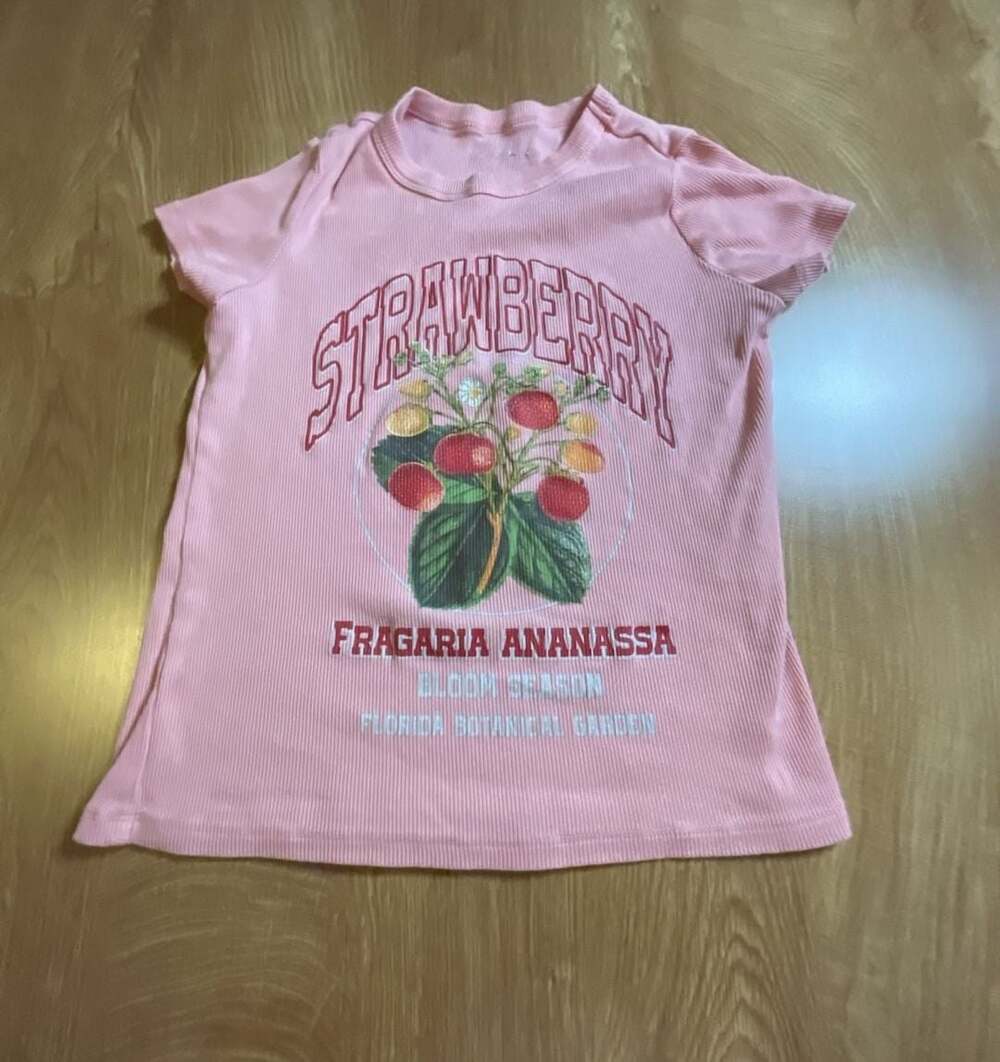 State of Mine Strawberry Graphic Ribbed T-Shirt